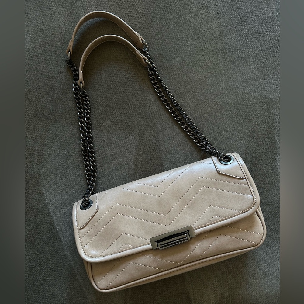 Vegan leather shoulder bag